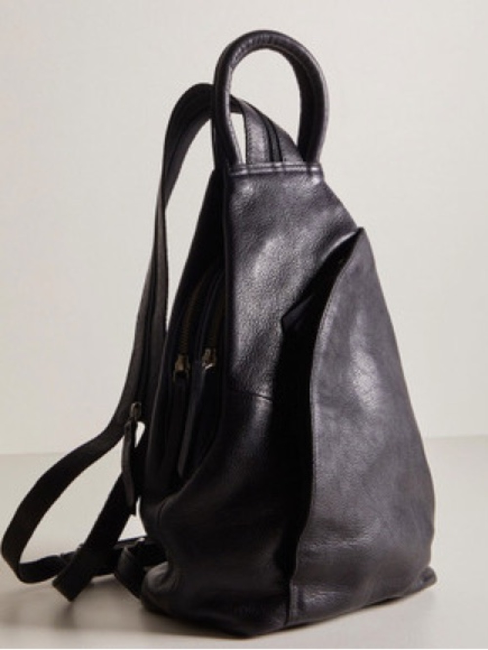 Free People We The Free Soho Convertible Leather Sling Backpack - Black - Picture 15 of 16